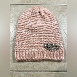 Knit Beanie with Embellishment NWOT